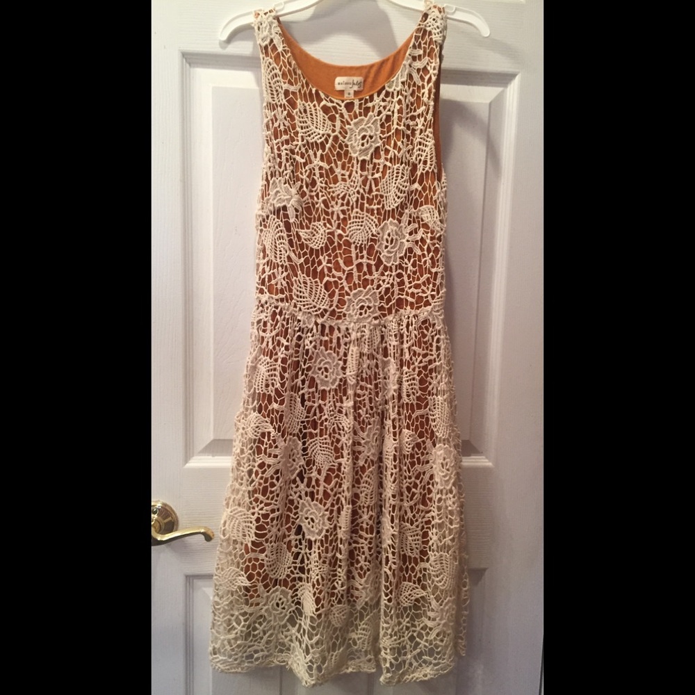 Maison Jules Sleeveless Crochet Dress